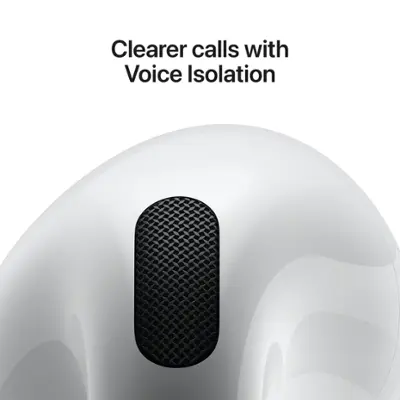 Apple - Geek Squad Certified Refurbished AirPods 4 - White