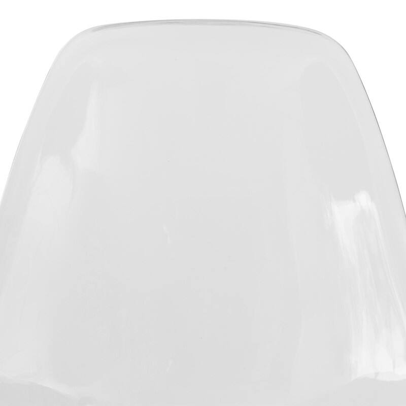 Alt View 2. LeisureMod - Cresco Modern Acrylic Dining Chair, Ergonomic Curved Seat with Chrome Eiffel Base - Clear.