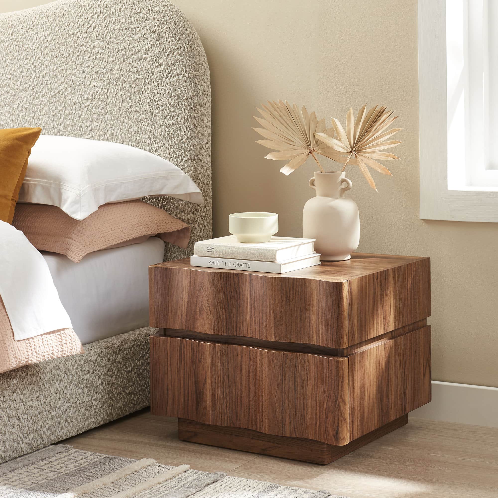 Isola 2 Drawer Nightstand by Modway - Walnut