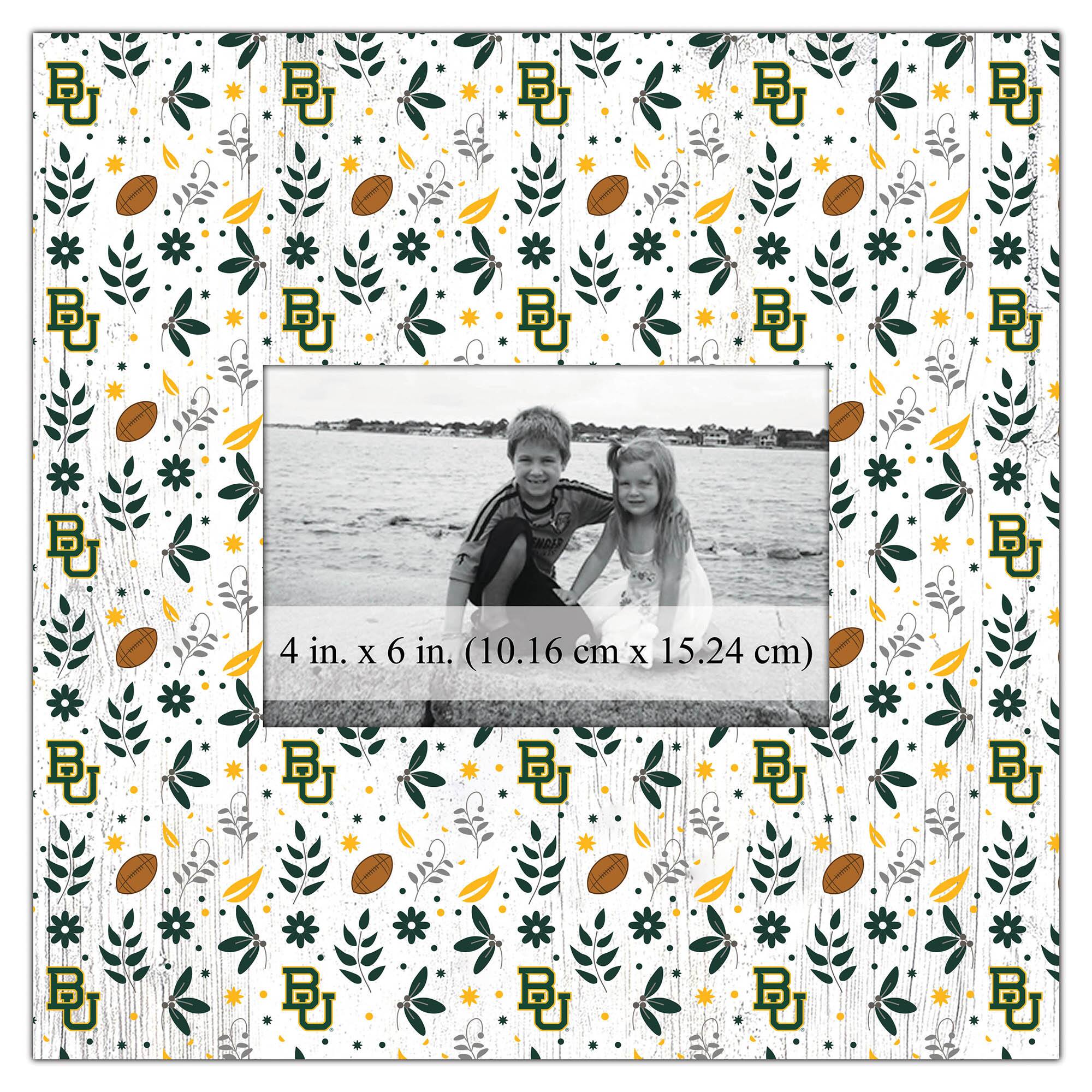 Baylor Bears 10'' x 10'' Floral Pattern Frame