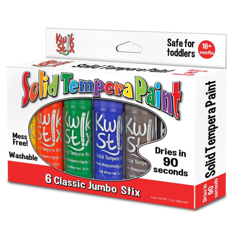 The Pencil Grip - Jumbo Solid Tempera Paint Stick 6 Classic Colors