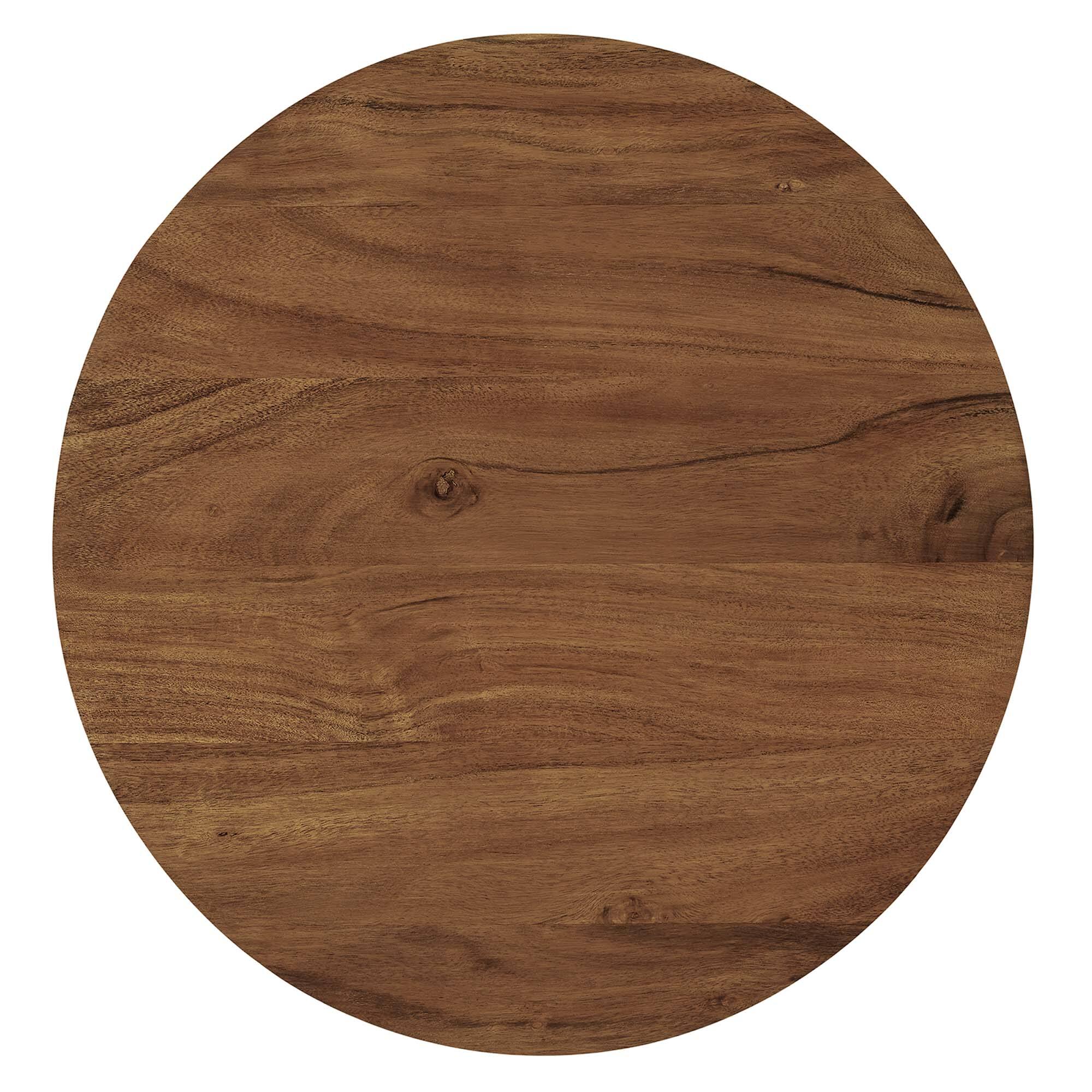 Alt View 3. Modway - Viva Round Acacia Wood Side Table by Modway - Black Light Oak.