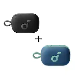 Soundcore - Select 4 Go 2-Pack Bluetooth Portable Speakers – Black & Blue, TWS Pairing Enabled - Black and Blue