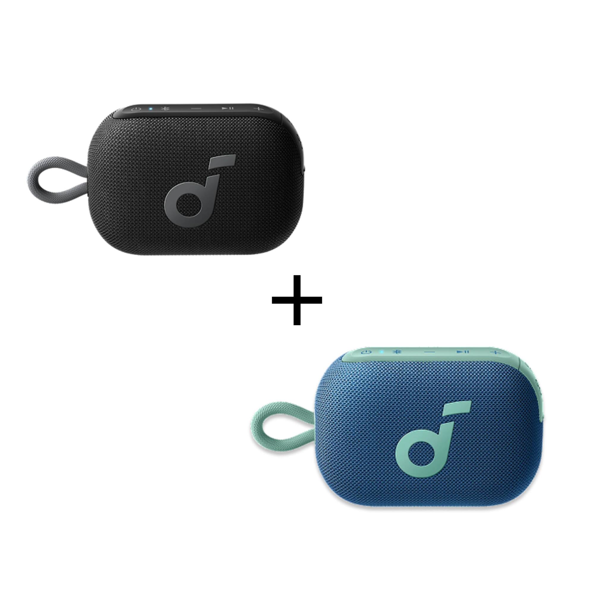 Front. Soundcore - soundcore Select 4 Go 2-Pack Bluetooth Portable Speakers – Black & Blue, TWS Pairing Enabled - Black and Blue.
