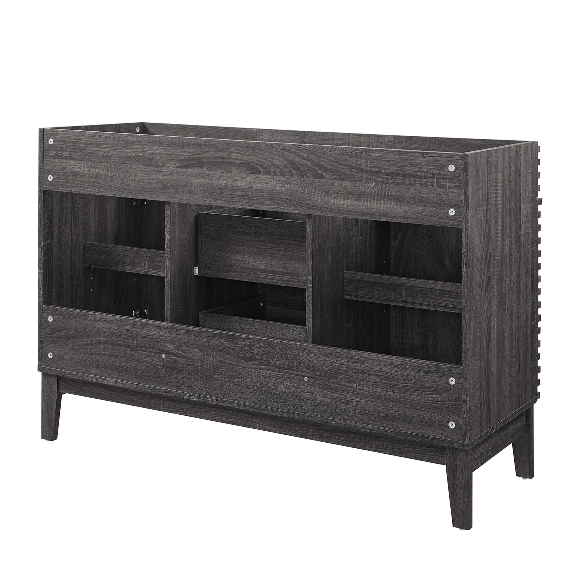 Alt View 2. Modway - Render 48" Bathroom Cabinet Basin Not Included by Modway - Charcoal.