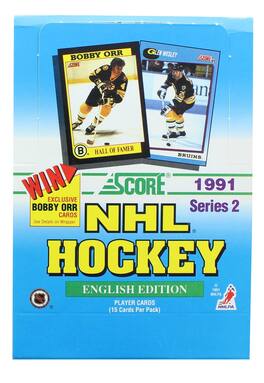 NHL - 1991-92 Score Hockey Series 2 Wax Box - Blue