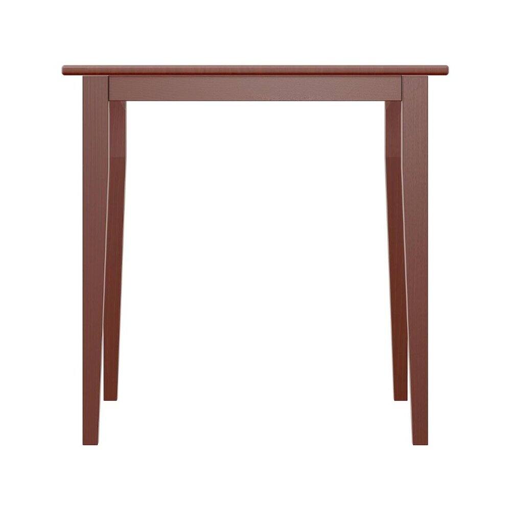 Back. FurniFact - Mid Century Dining Table In Solid Walnut Finish - Walnut.