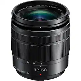 Panasonic - LUMIX G Series 12-60mm F3.5-5.6 Zoom Camera Lens - Black