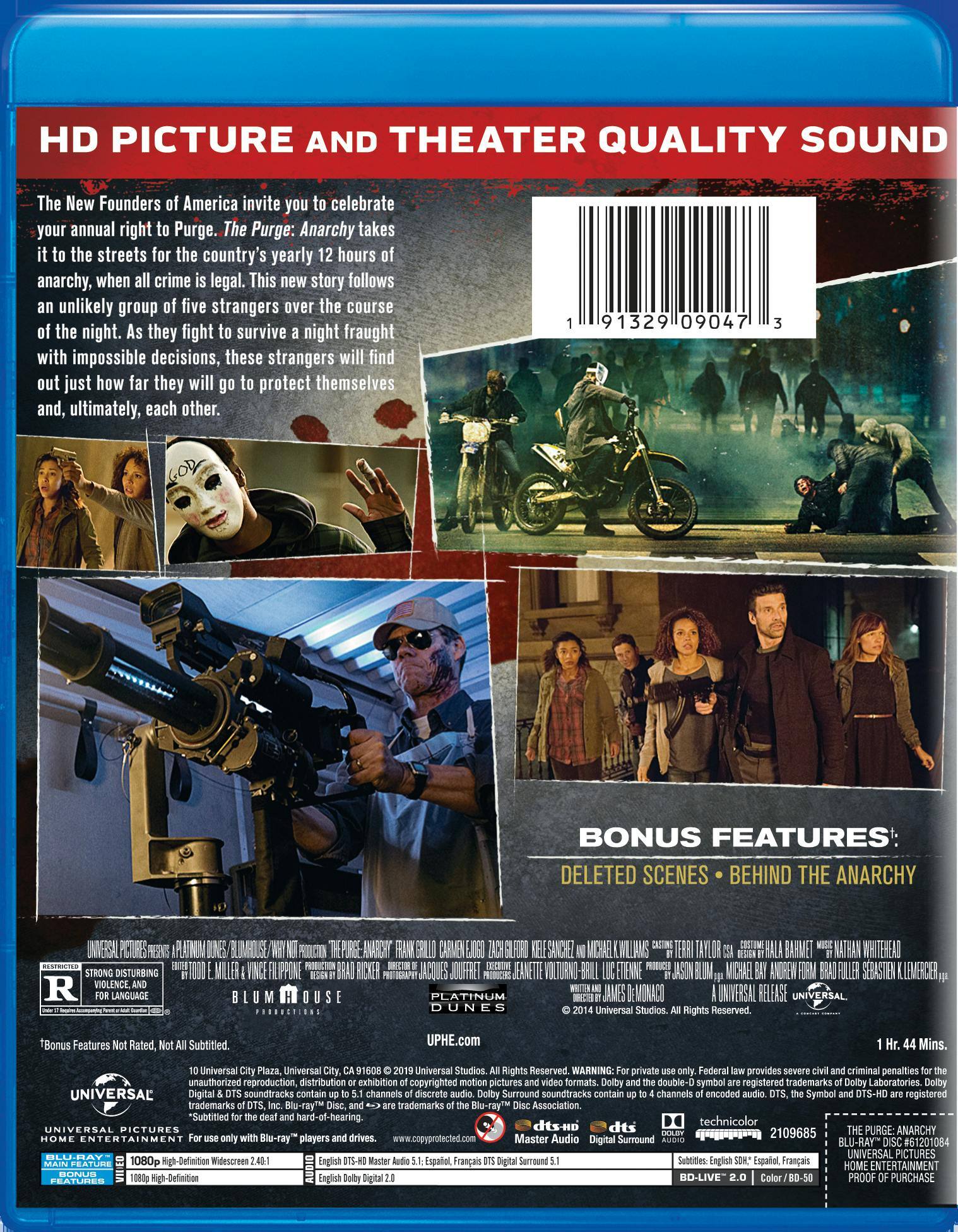 Angle. The Purge: Anarchy (Blu-ray New Box Art) [Blu-ray].