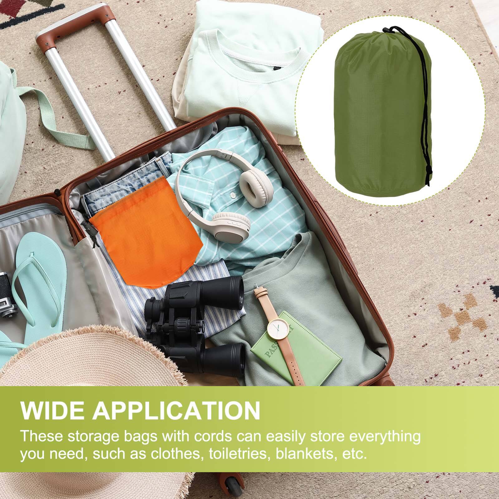 WIDE APPLICATION

These storage bags with cords can easily store everything you need, such as clothes, toiletries, blankets, etc.