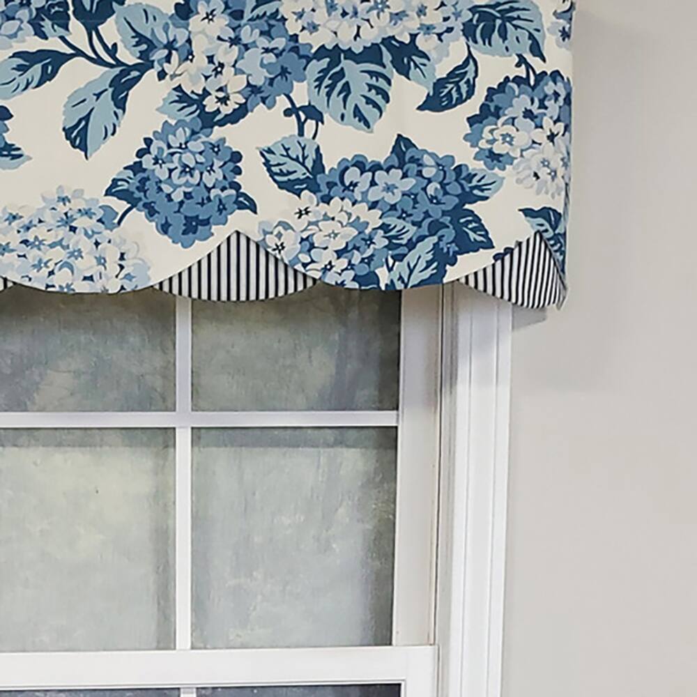 Left. RLF Home - RLF Home Luxurious Modern Design Classic Summer Wind Petticoat Style Window Valance 50" x 15" Porcelain - Porcelain.