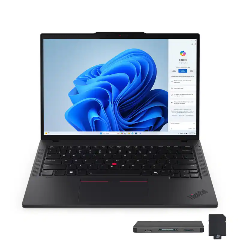 Lenovo - ThinkPad T14 Gen5 14" WUXGA Laptop,AMD Ryzen 7 PRO 8840U,32GB RAM,1TB SSD+1TB Dock Set,Backlit KB,Win11 Pro - Black