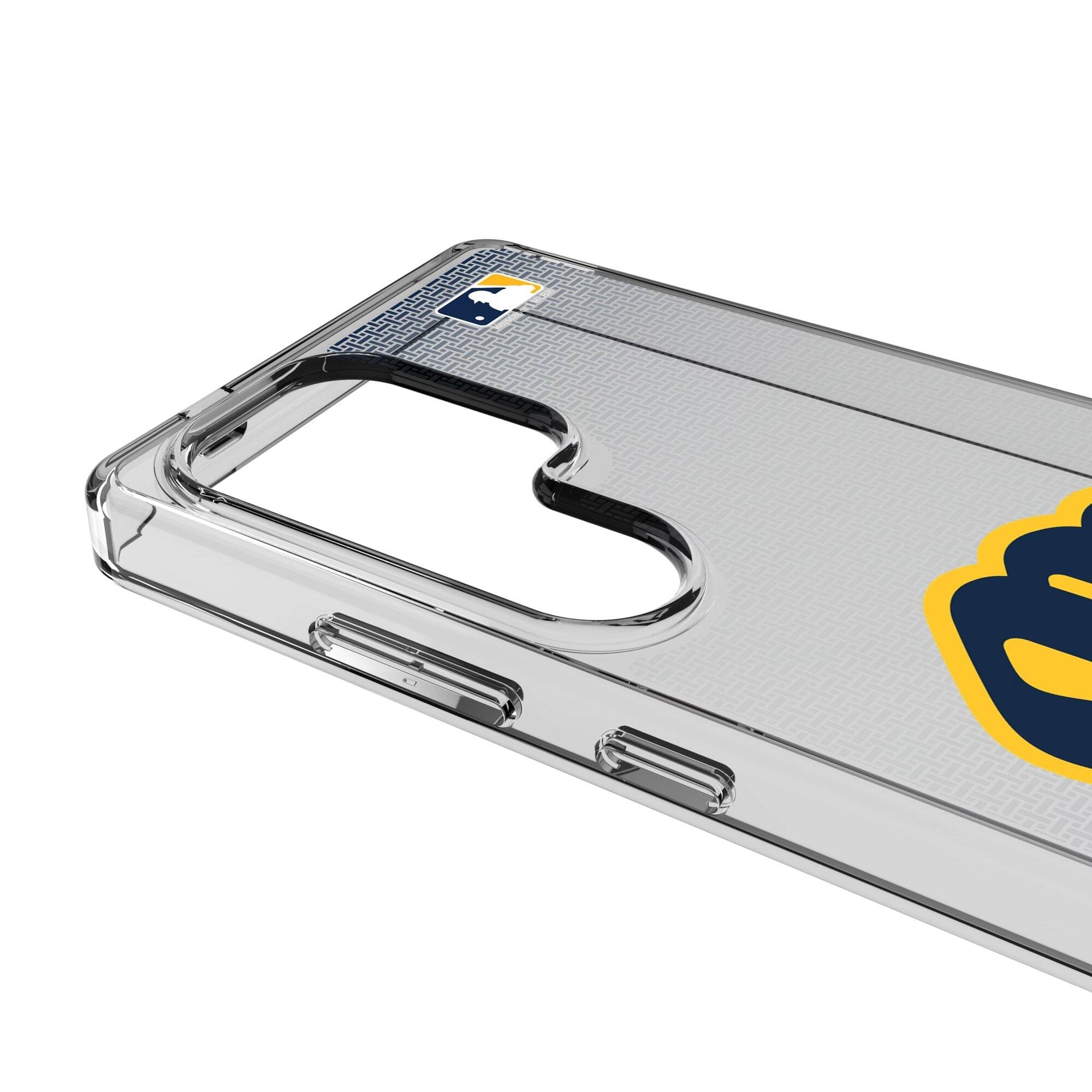 Alt View 2. Keyscaper - Linen Logo Galaxy Clear Case - S24 - Multicolor.