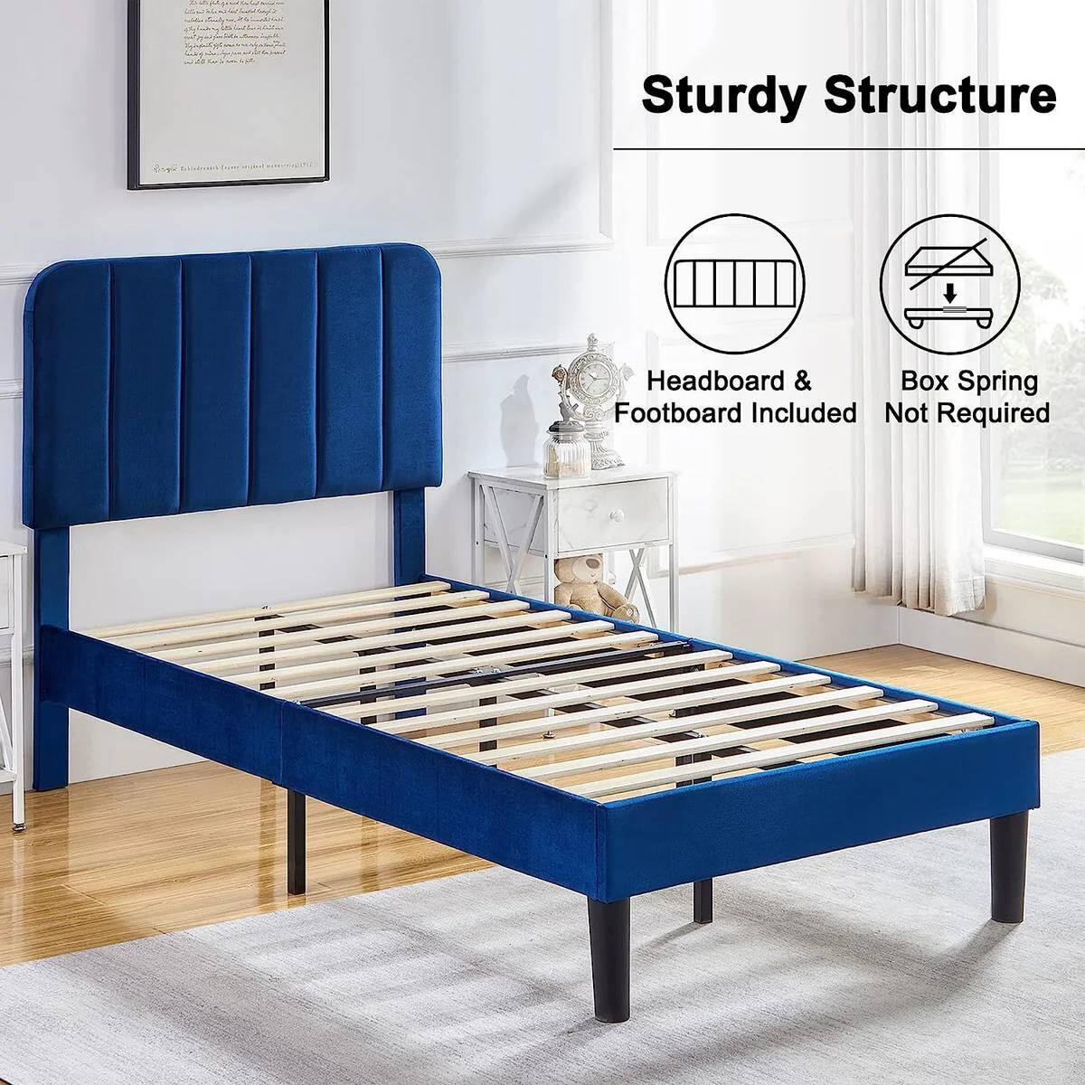 Sturdy Structure
Headboard & Footboard Included
Box Spring Not Required