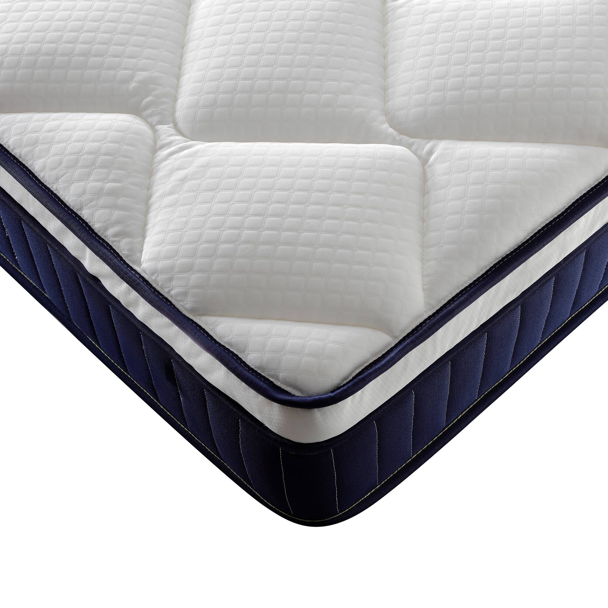 Alt View 3. Boyel Living - 10-Inch King Plush Hybrid Memory Foam and Pocket Coil Mattress in a Box - Blue.