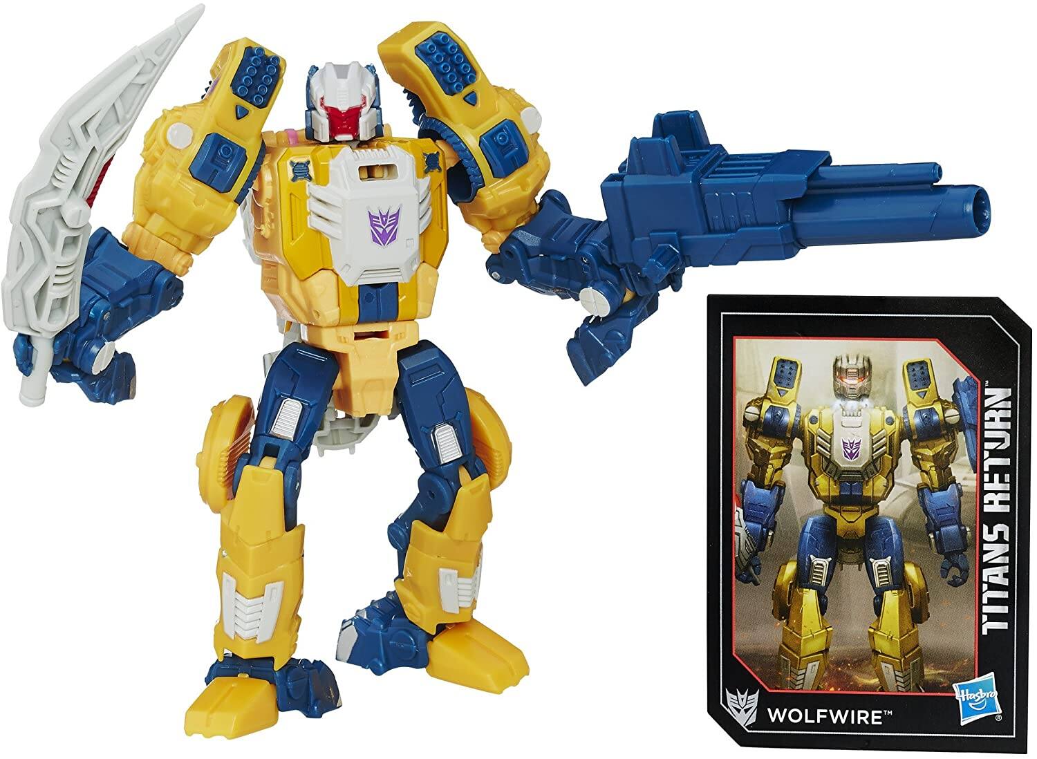 Sure, here is the corrected and grouped text from the image:

- TITANS RETURN
- WOLFIRE™
- Hasbro