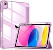 Front. DTTO - Case for iPad (A16) 11-inch 2025 and iPad 10th Generation 10.9 Inch 2022, Clear Back and TPU Shockproof Frame Cover - Orchid.