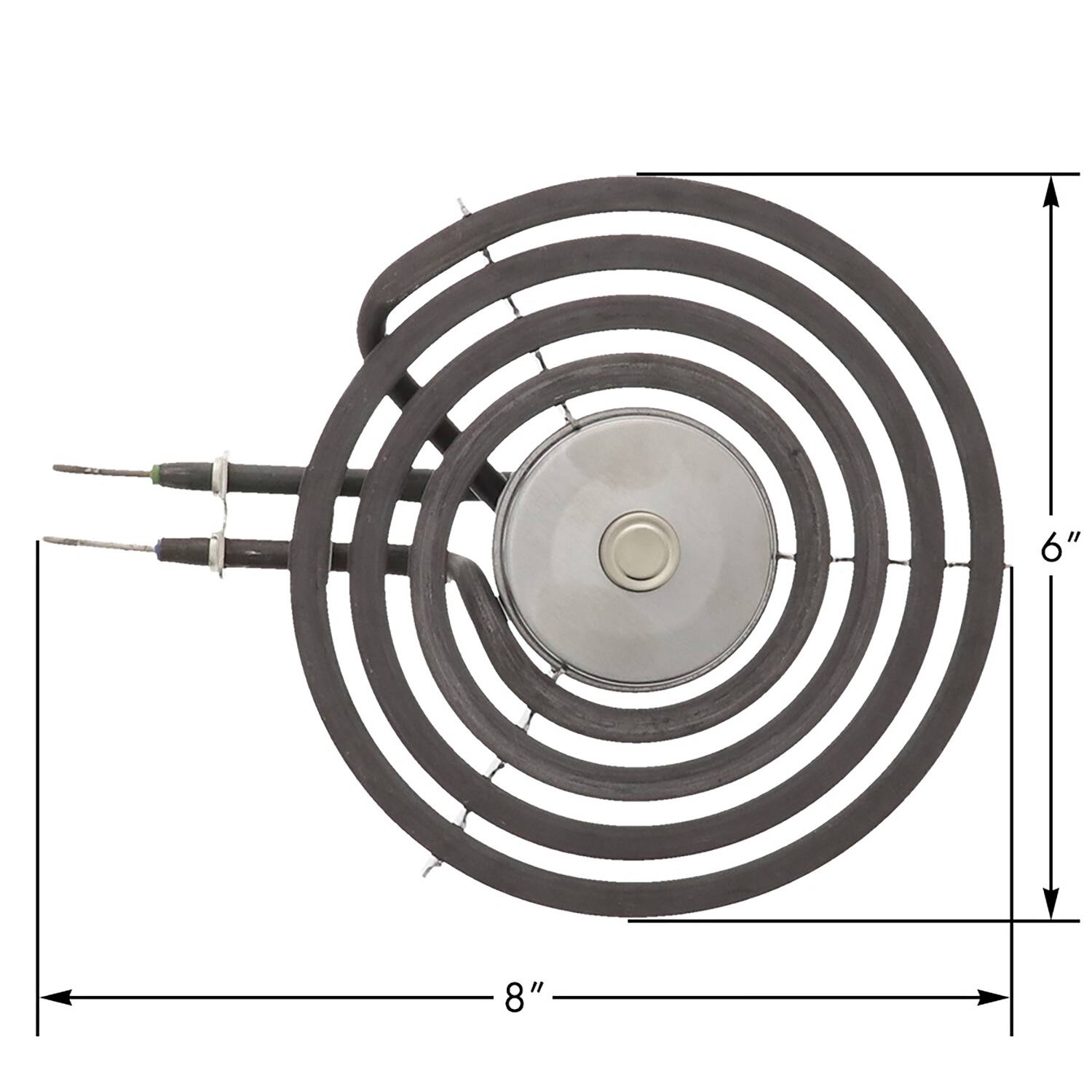 Left. ERP - 6" 4-Turn Replacement Safety Surface Element for Electric Ranges, Part 5304516160.