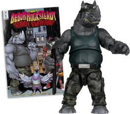 McFarlane Toys - Teenage Mutant Ninja Turtles - Page Punchers - Rocksteady 5" Action Figure with - COLLECTIBLES - Multicolor