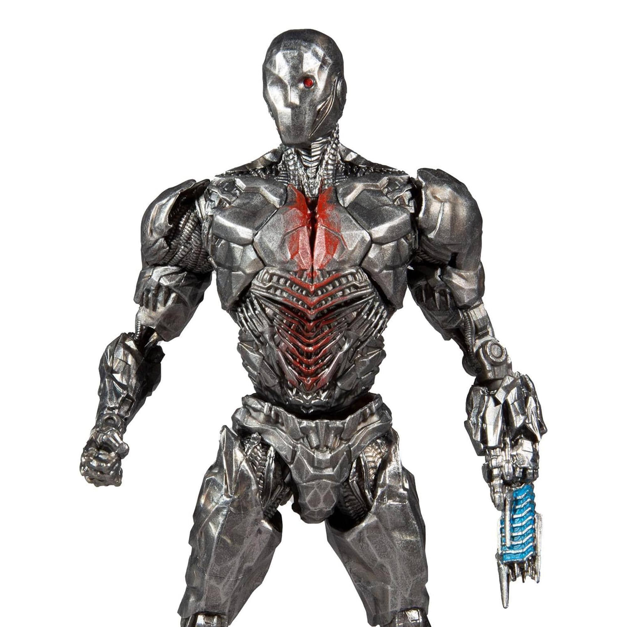 Alt View 10. McFarlane Toys - DC Comics  7 Inch Action Figure | Justice League Cyborg - Silver.