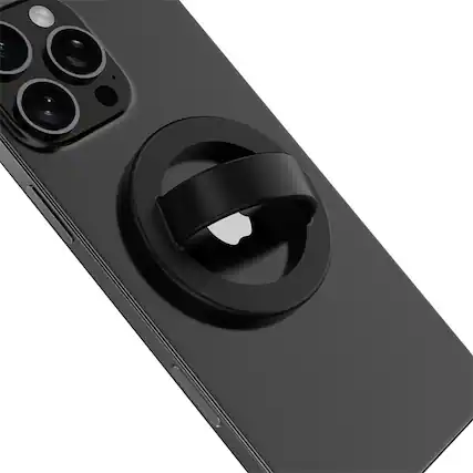 Front. Mybat - MyBat SafeGrip MagSafe Phone Grip - Black - Black.
