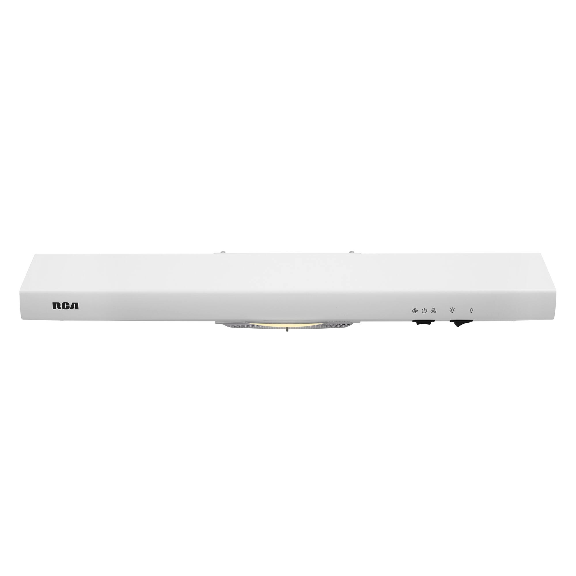 Alt View 1. RCA - R-RHUCC30SWH 30 in. Century Collection Ductless 160 CFM Under Cabinet Range Hood, Reusable Filter, Light, White - White.