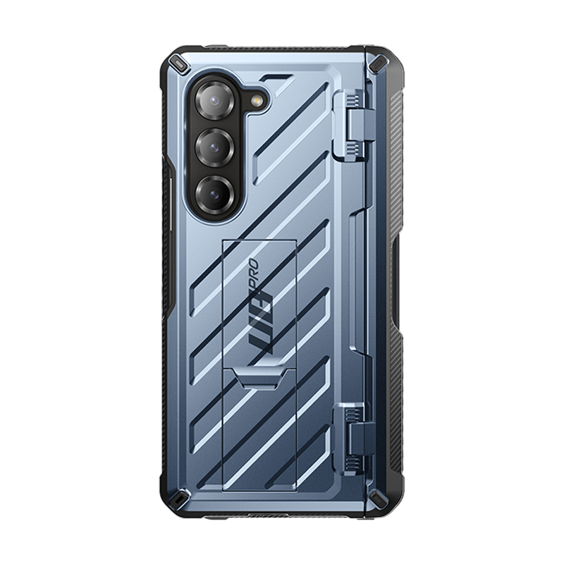 Front. SUPCASE - Unicorn Beetle Pro Rugged Case for Samsung Galaxy Z Fold6 w/ S-Pen Holder – Full-Body Protection with Screen Protector - Metallic Blue.
