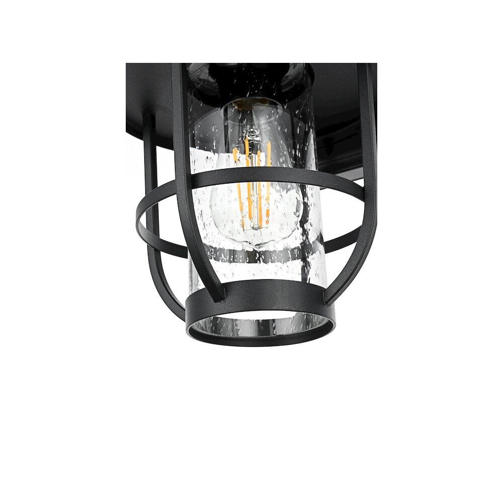Alt View 1. Elegant Lighting - Janney 7 inch Outdoor Pendant in Black - Black.