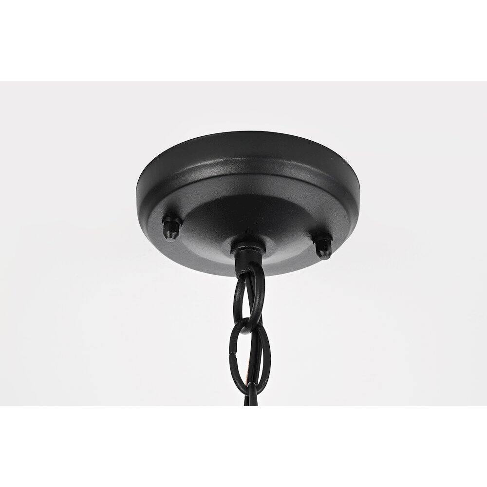 Alt View 1. Elegant Lighting - Jada 14 inch Outdoor Pendant in Black - Black And Clear.