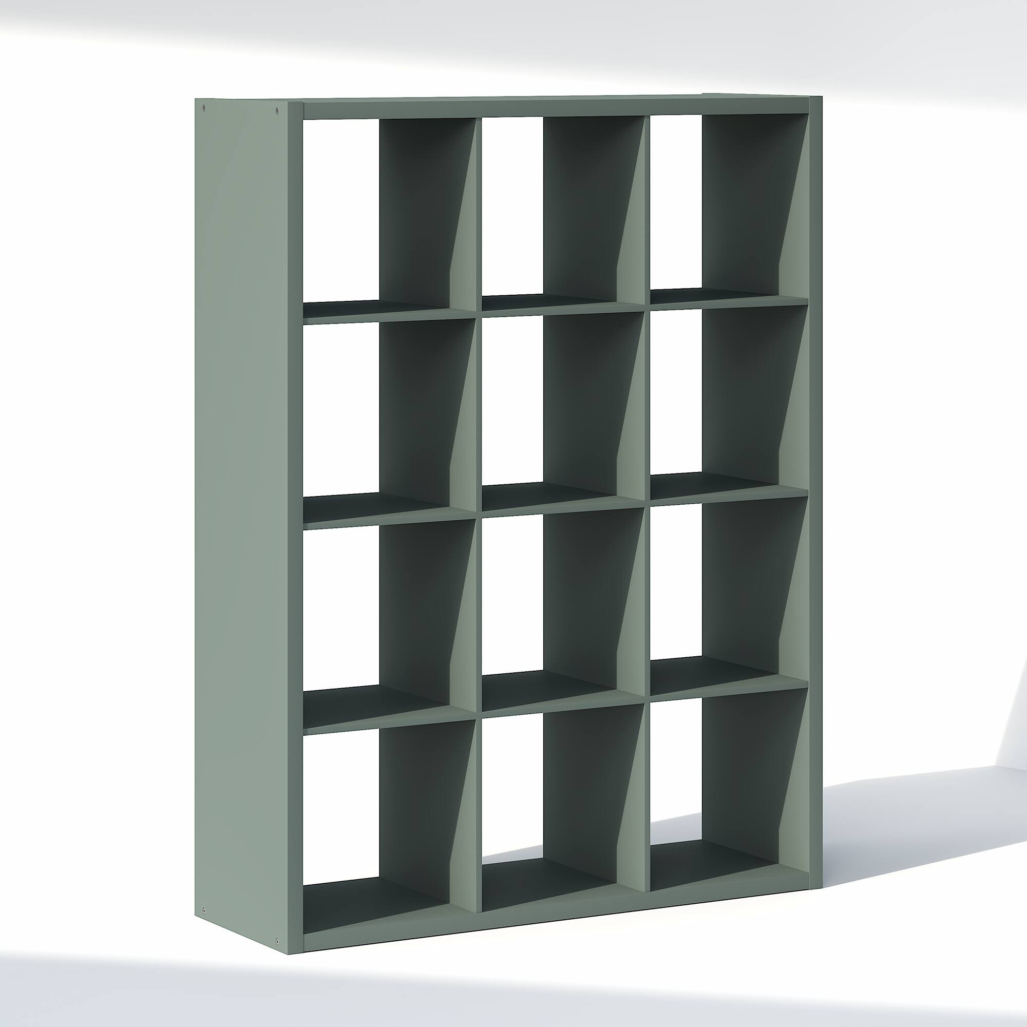 Alt View 4. Furinno - CUBIC Closet Organizers, 12-Cube Modular Organizer, Open Shelf, Extra Thick Frame, for Wardrobe, Bedroom, Living Room - Sage Green.