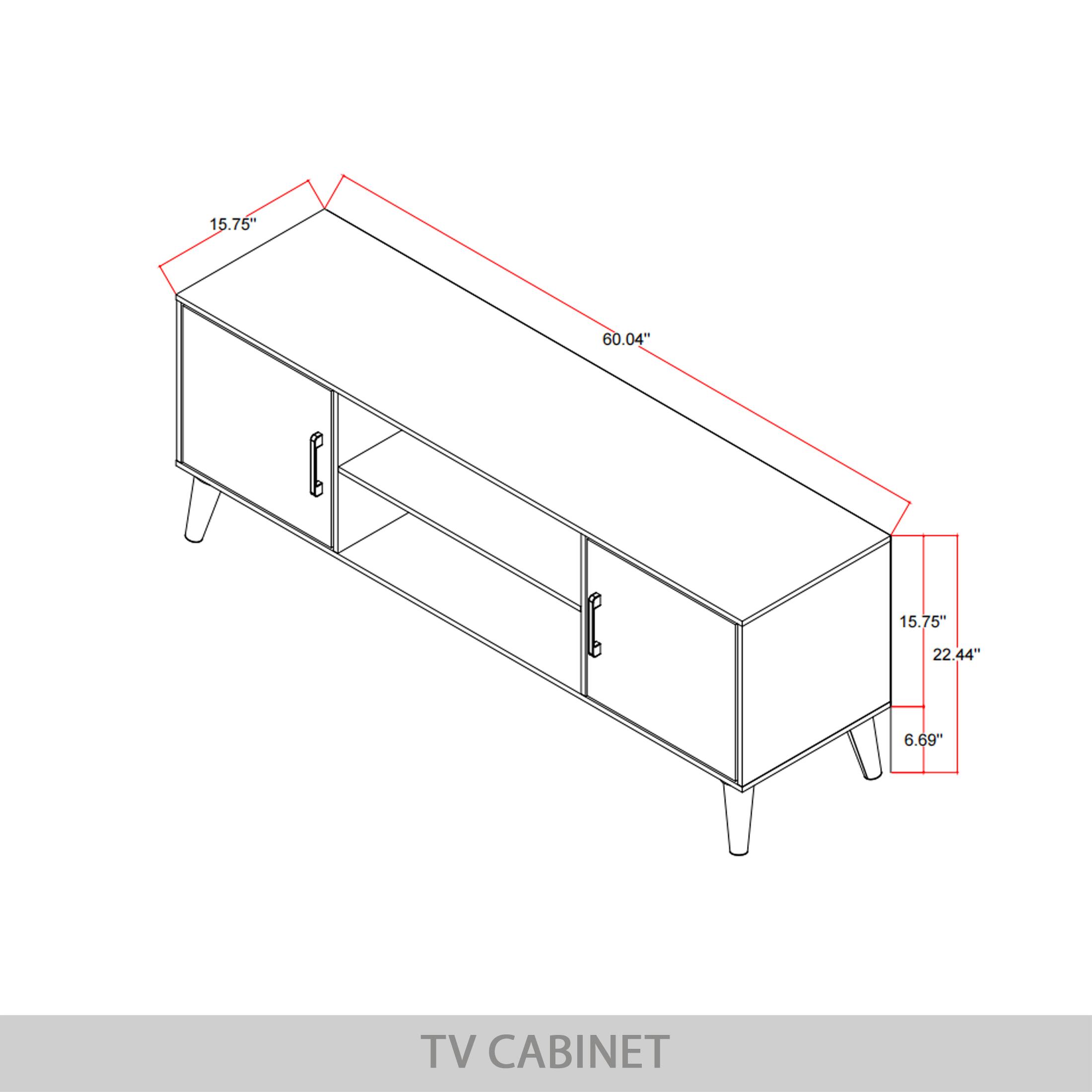 15.75" 60.04" 15.75" 22.44" 6.69" TV CABINET