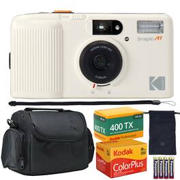 Kodak - Snapic A1 35mm Film Camera with Color Negative Films + Battery - Ivory White