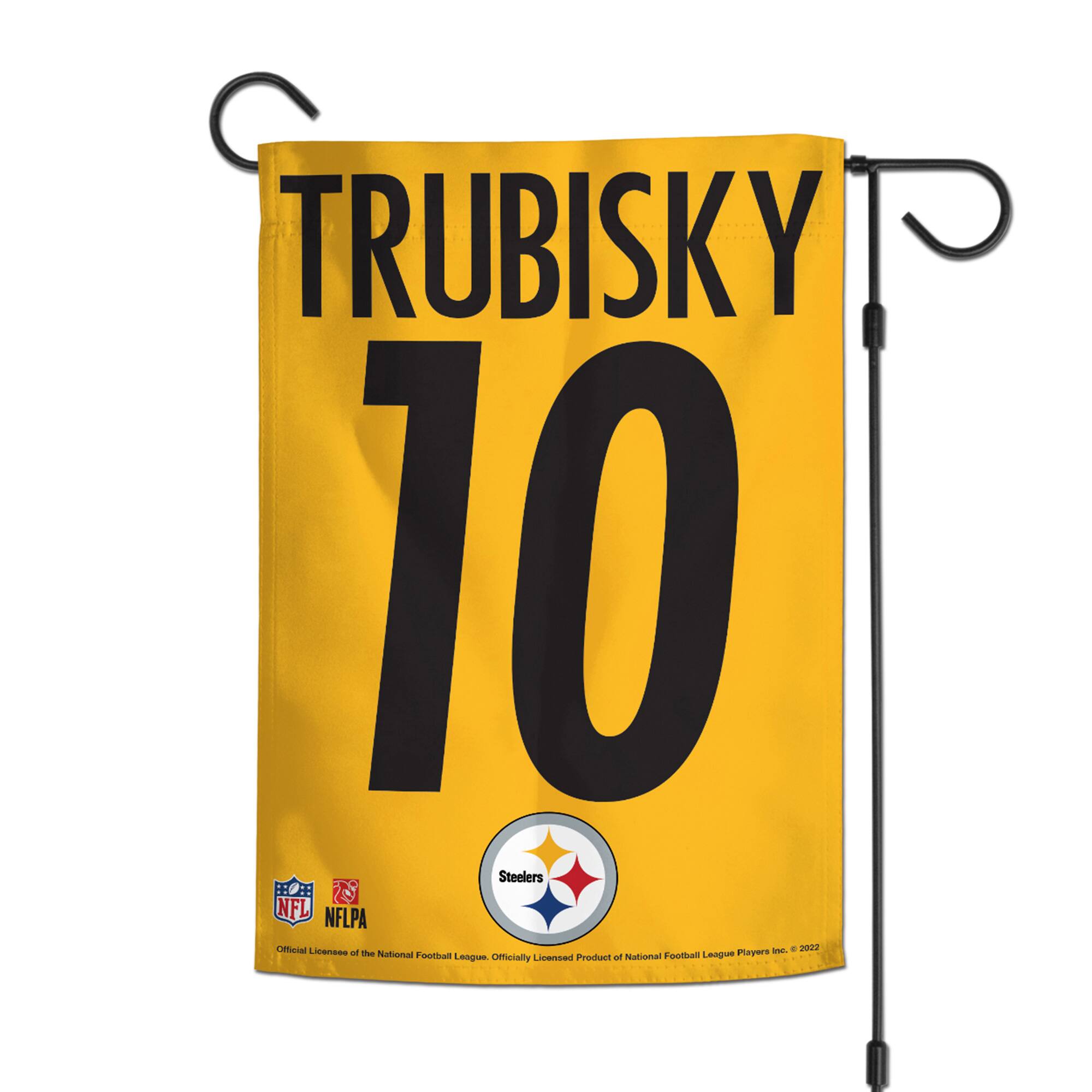 TRUBISKY  
10  

Steelers  

NFL  
NFLPA  

Official Licensee of the National Football League. Officially Licensed Product of National Football League Players Inc. © 2022