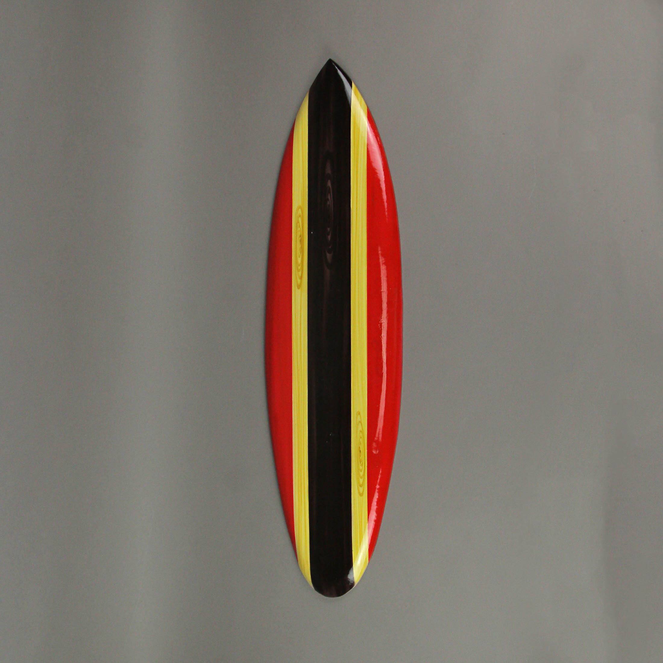 Alt View 3. Zeckos - Set of 3 Wooden Striped Surfboard Wall Hangings 32 Inches Long - Multicolored.