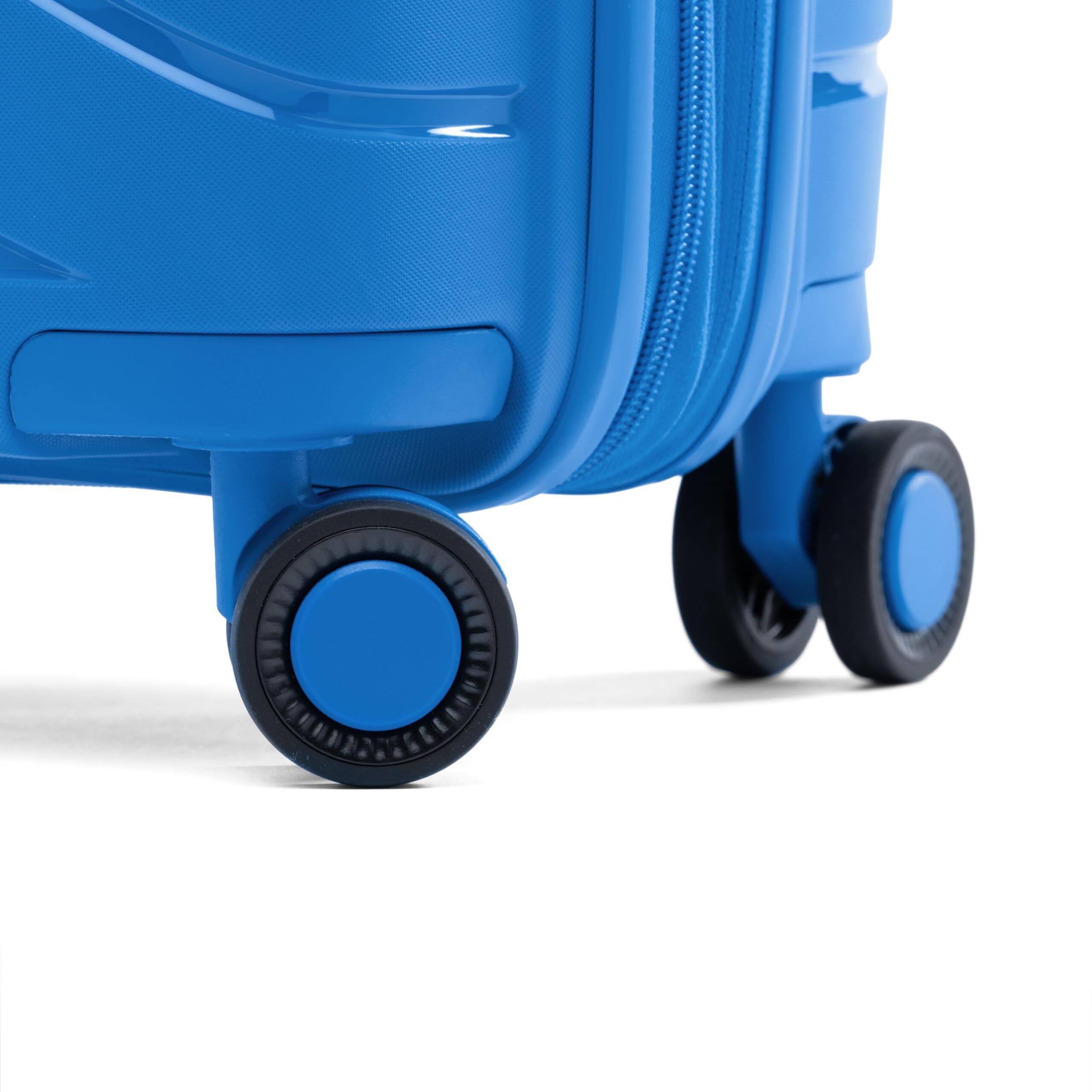 Alt View 1. Atlantic - Atlantic 3-Piece Luggage Set - Carry-on Expandable Hardside Spinner & 2- Large Washable Packing Cubes - Ocean Blue.