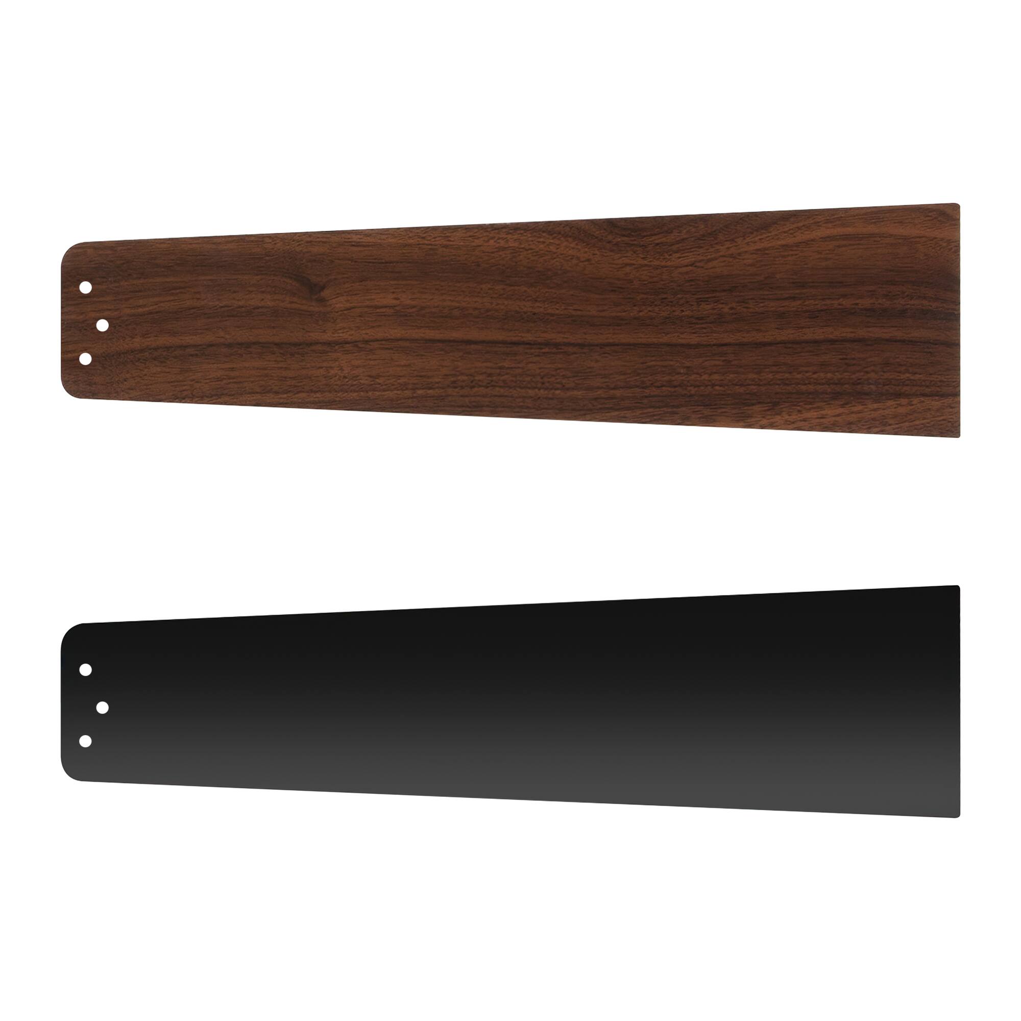 Alt View 10. Breezary - 42-Inch Ceiling Fan with LED Light, Dual-Color Reversible Plywood Blades, Flush Mount 2-Pack, DC Motor, Remote - Black (two pack).