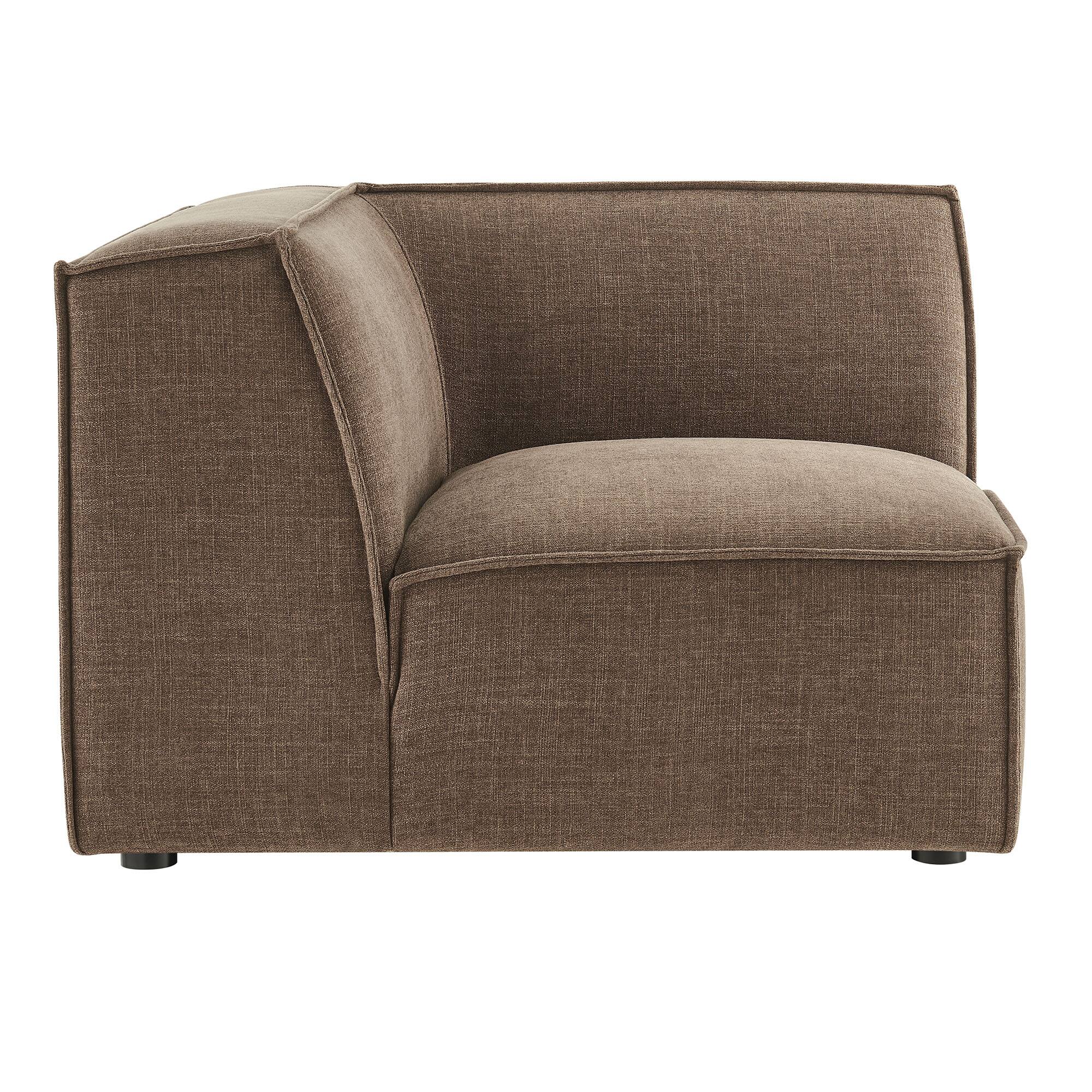 Alt View 6. Modway - Restore Performance Fabric Upholstered Modular Corner Chair by Modway - Mocha.