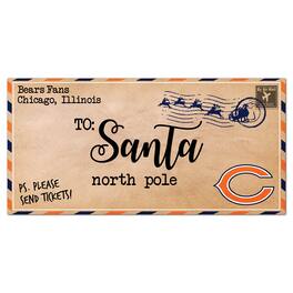 Fan Creations - Chicago Bears 6'' x 12'' Letter to Santa Sign - Multicolor