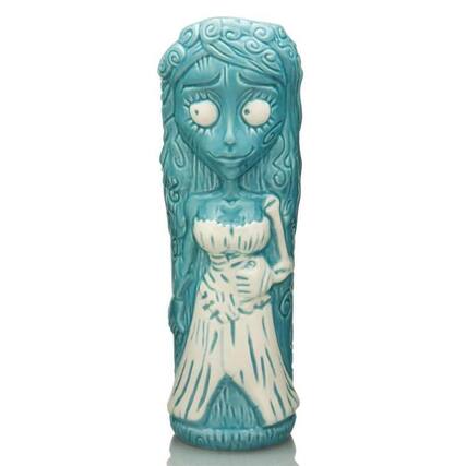 Front. Beeline Creative - Geeki Tikis Corpse Bride Emily 18oz Ceramic Mug - Blue.