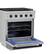 Alt View 3. Hauslane - HausPro 30 in. 4 Burners (20,000 BTU) Freestanding Dual Fuel Range - Matte Black.