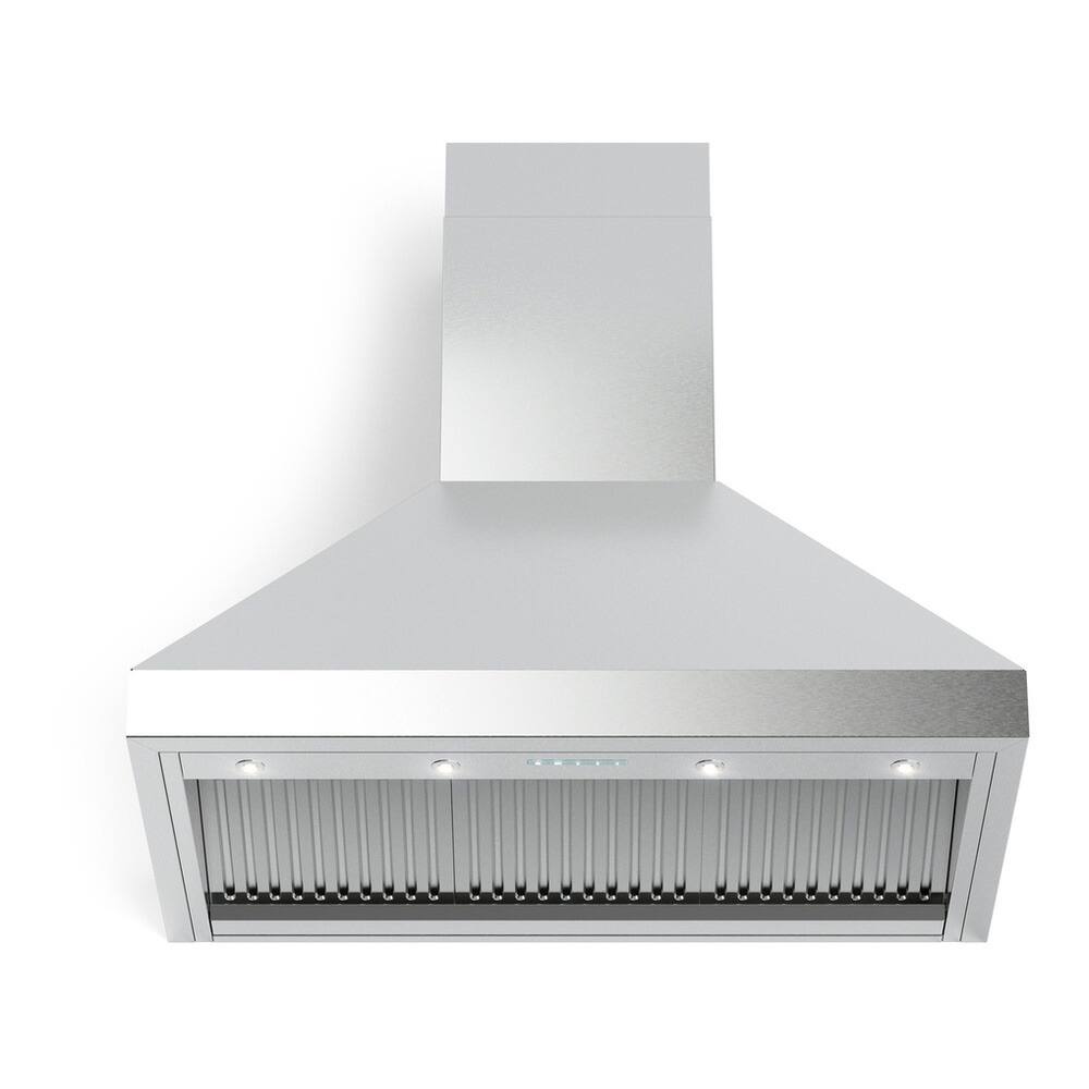 Alt View 1. Verona - Verona 36 inch Designer Chimney Wall Hood with 600 CFM (Stainless Steel) - Stainless Steel.