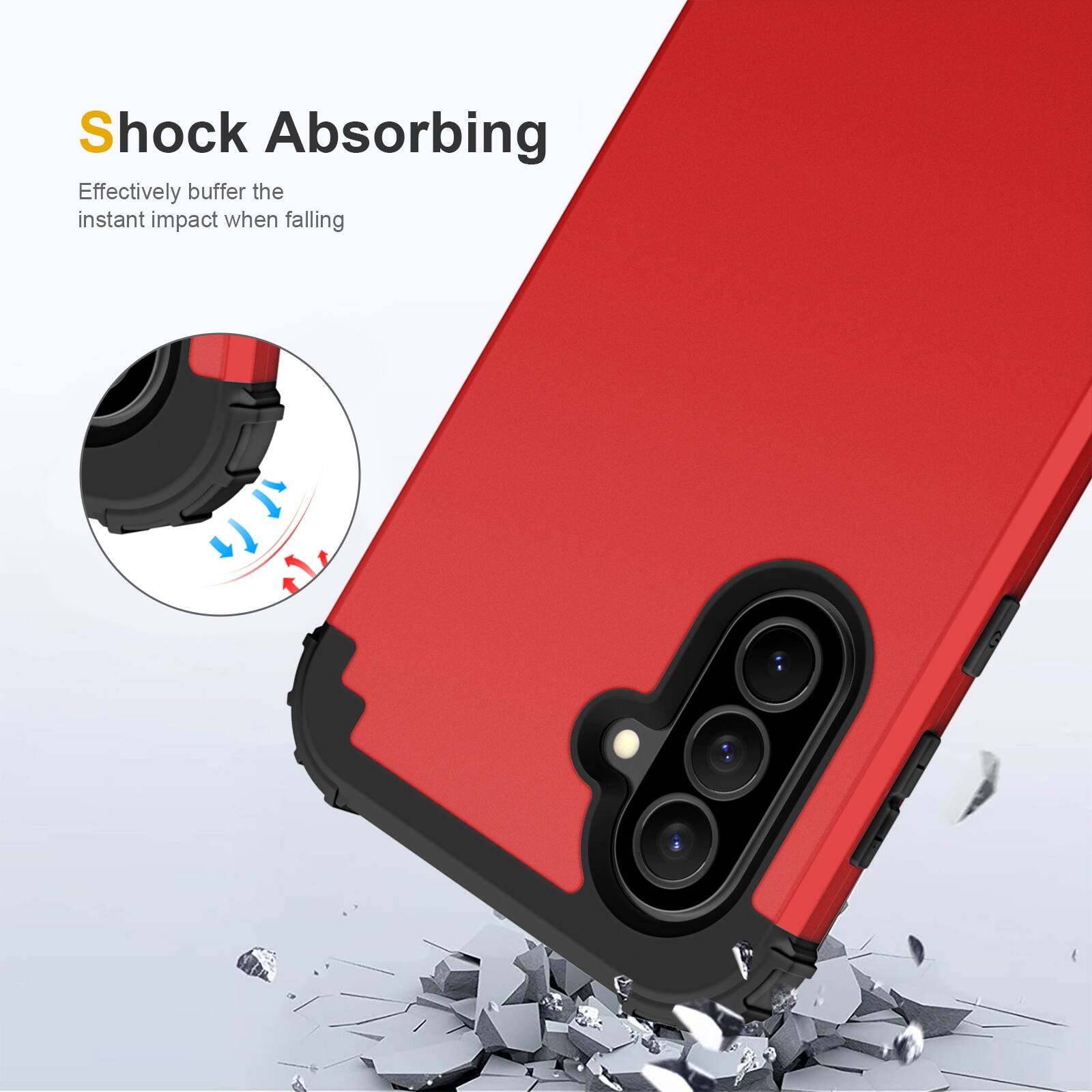Shock Absorbing  
Effectively buffer the instant impact when falling