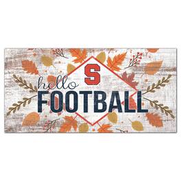 Fan Creations - Syracuse Orange 6'' x 12'' Hello Football Wall Art - White