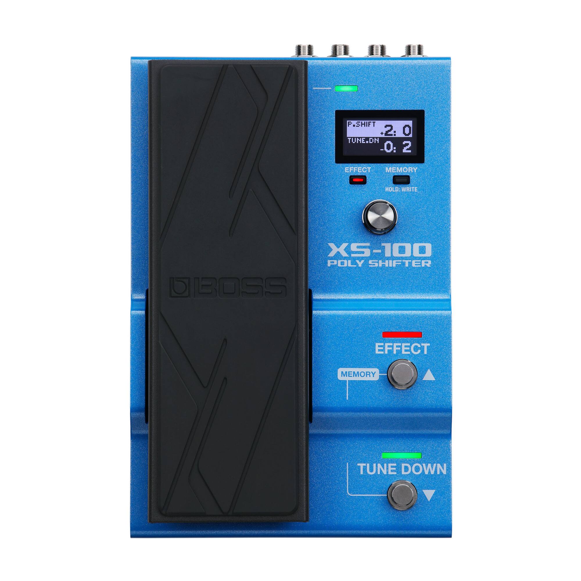 P.SHIFT P 2: 0  
TUNE.DN -0: 2  
EFFECT MEMORY  
MOLD: WHITE  
XS-100 POLY SHIFTER  
BOSS EFFECT MEMORY  
TUNE DOWN