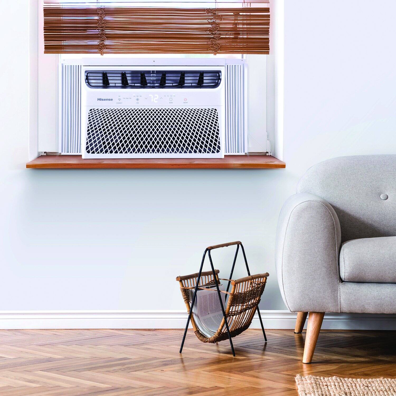 Alt View 23. Hisense - 8,000 BTU Window Air Conditioner with ConnectLife App 350 Sq. Ft. with Remote - White.