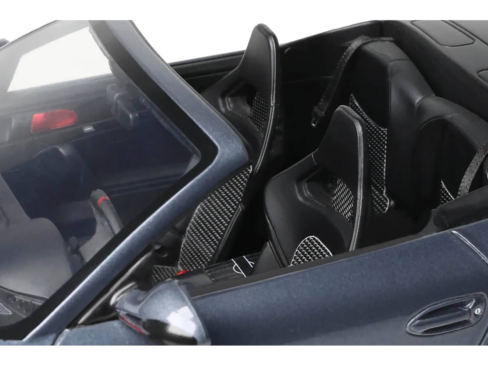 Left. GT Spirit - Porsche 911 LB-Works Alpha 9 Gray with Black Hood 1/18 Model Car by GT Spirit - Gray with Black.