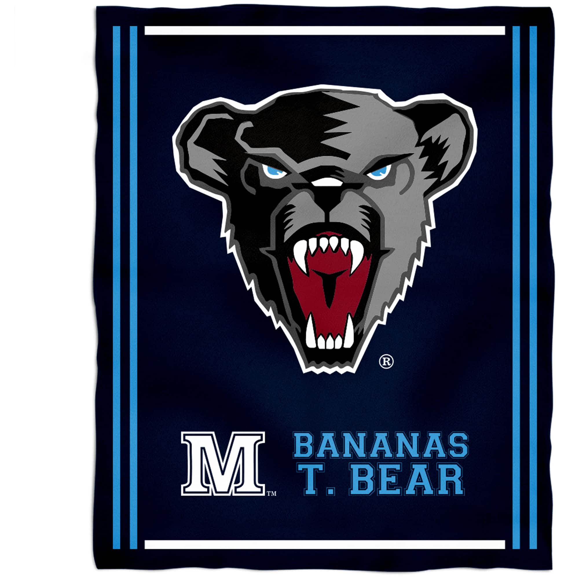 Vive La Fete - Maine Black Bears 36'' x 48'' Children's Mascot Plush Blanket - Multicolor