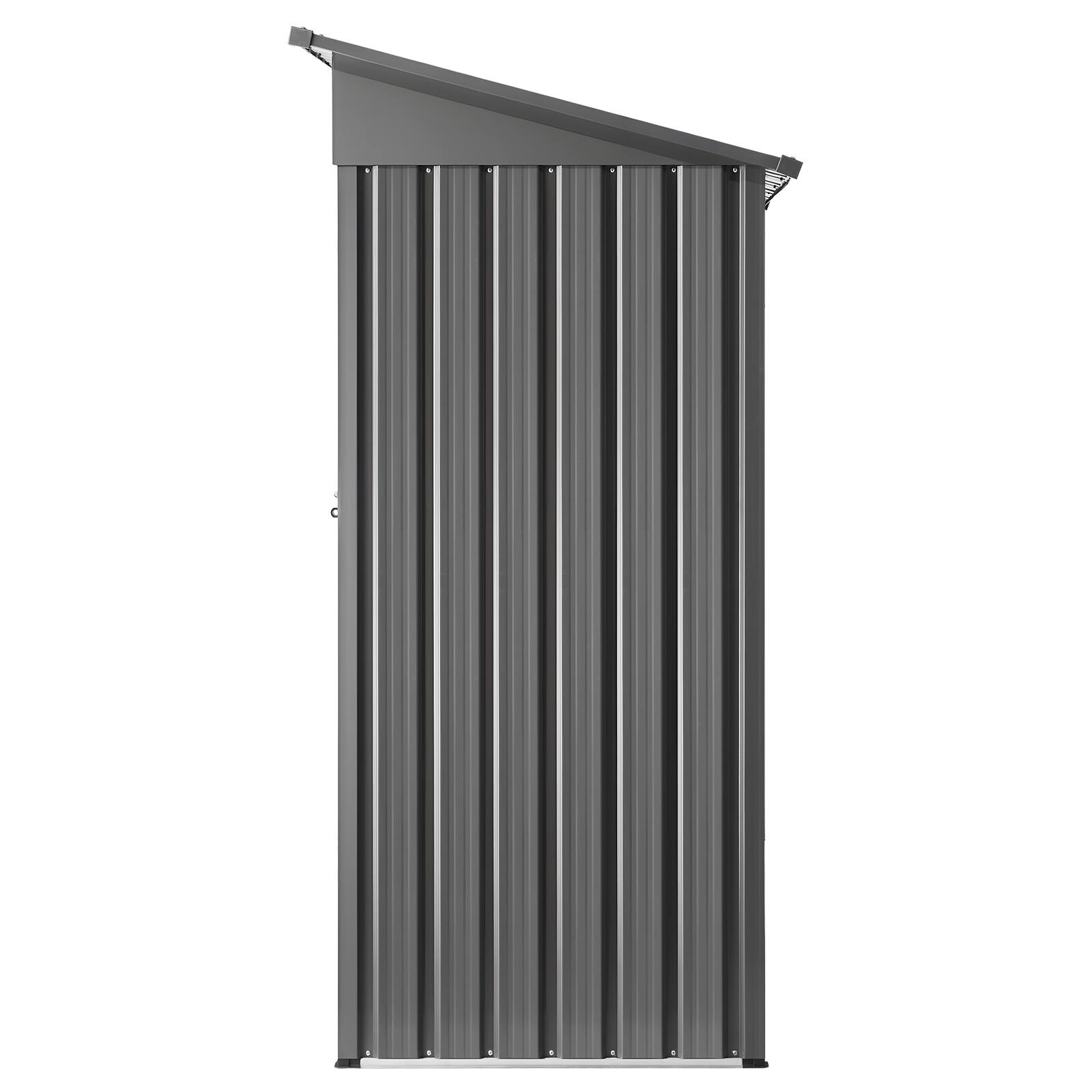 Alt View 5. VEVOR - 5 x 3 FT Metal Garden Shed, Storage Building with Lockable Door & 2 Louver Vents, Sloped Roof Metal Outdoor Storage Shed - Black.
