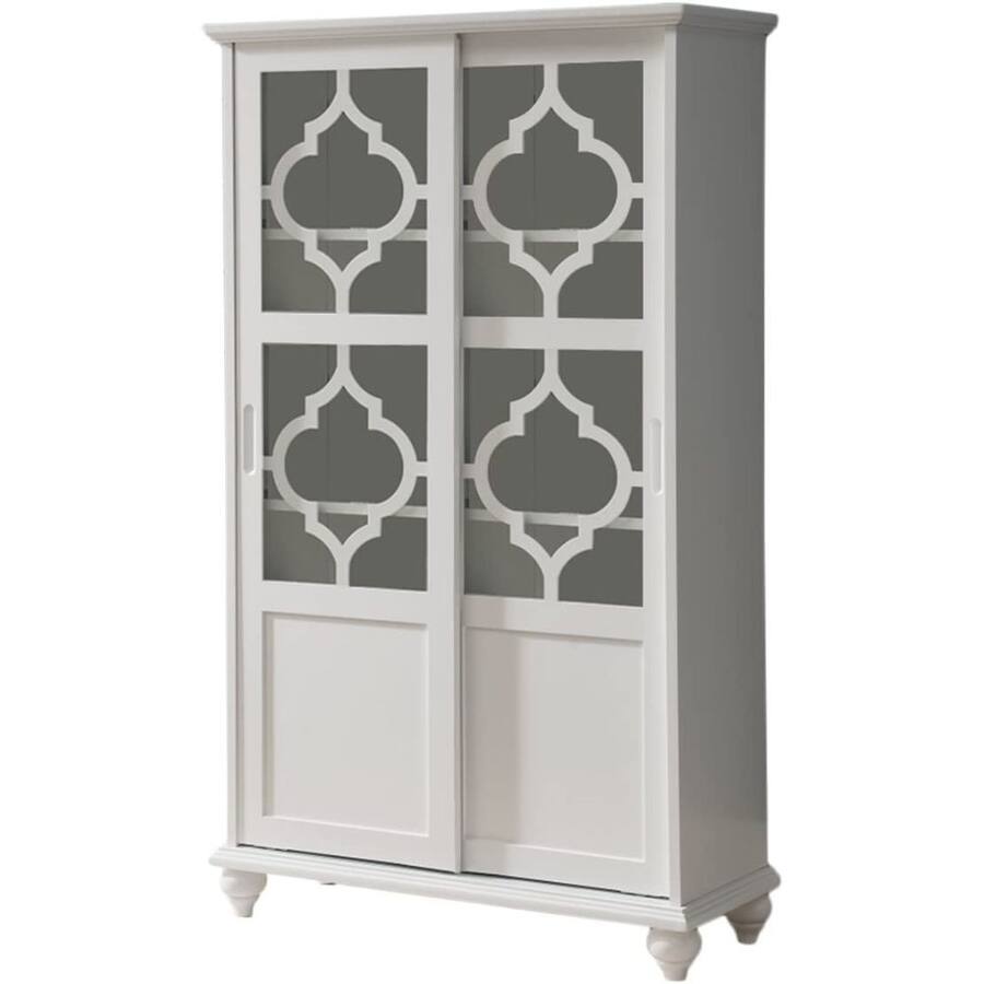 Curio 2 Kings Brand Furniture Halswelle 2 Door Curio Bookcase Cabinet with ...