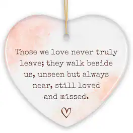 OrnamentallyYou - Always Near and Dear Memorial Ornament Unseen Yet Forever Loved Christmas Gift - Multi-colored
